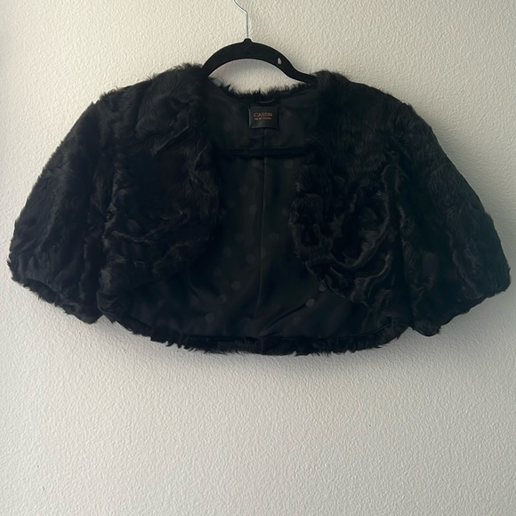 Cassin New York Black Bolero/Evening Cocktail Jacket Shrug, Size M - Picture 13 of 16
